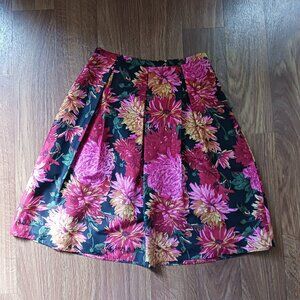 Talbots Floral Silk Skirt